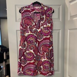 Jude Connally Pink and Purple Paisley Dress